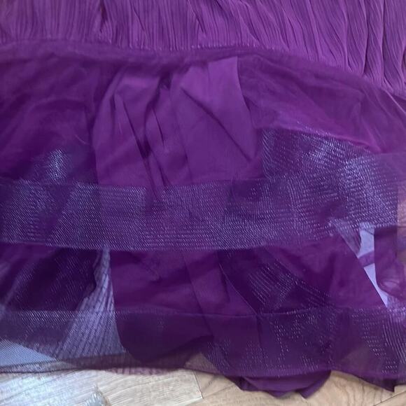 NWT BCBGMAXARAZIA TIERED RUFFLE TULLE MAXI DRESS SIZE S - Picture 12 of 13